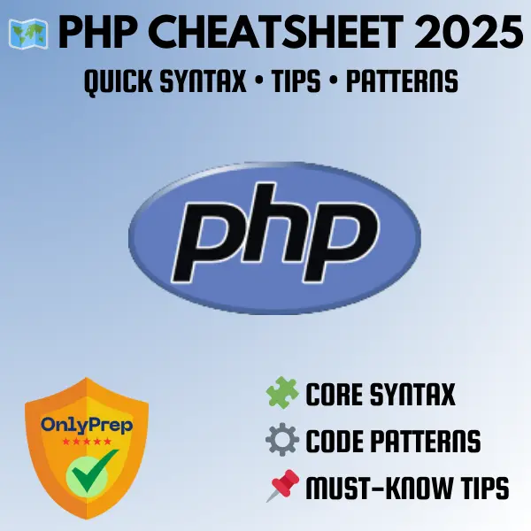 PHP Cheatsheet 2025